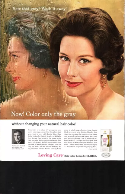 Clairol hair color ad vintage 1963 loving care original advertisement nostalgic