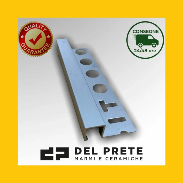 Profilo Jolly In PVC 10x2,5 Cm Bianco - Per Finitura E Protezione Spigoli Piastrelle, Asta Da 2,5 Metri