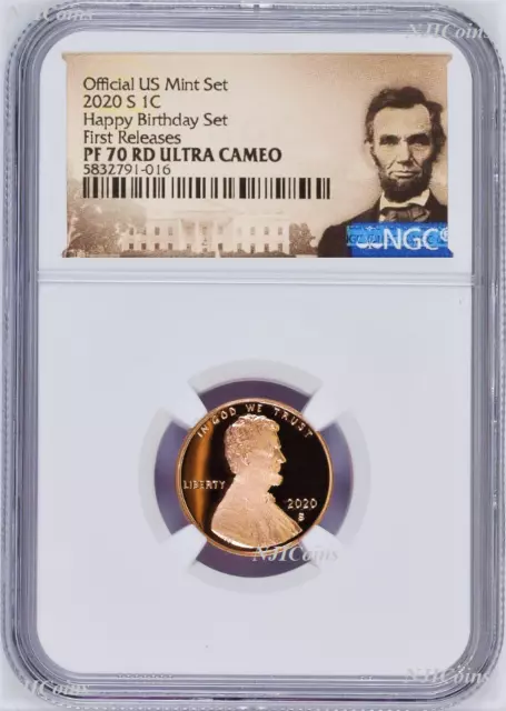 2020 S -HAPPY BIRTHDAY SET Version- Proof LINCOLN CENT Penny NGC PF70 RD FR