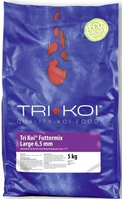 Tri Koi® Futter Mix Large (6,5 mm) unter 15°C, 5 - 50 kg, Koifutter Koi Teich