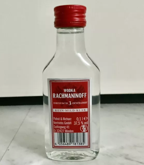 RACHMANINOFF Wodka Rein-Mild-Klar, 3-fach destilliert 37,5% Vol, 0,1L