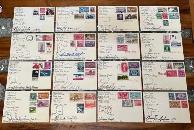 LOT x30 COVERS 1976 SIGNED GOVERNOR DIFF STATES ! POLITICAL AUTOGRAPH COLLECTION