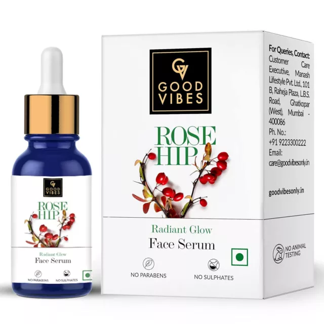 @ Good Vibes Rose Hip Brillant Sérum Visage pour Tous les Types de Peau 10ml