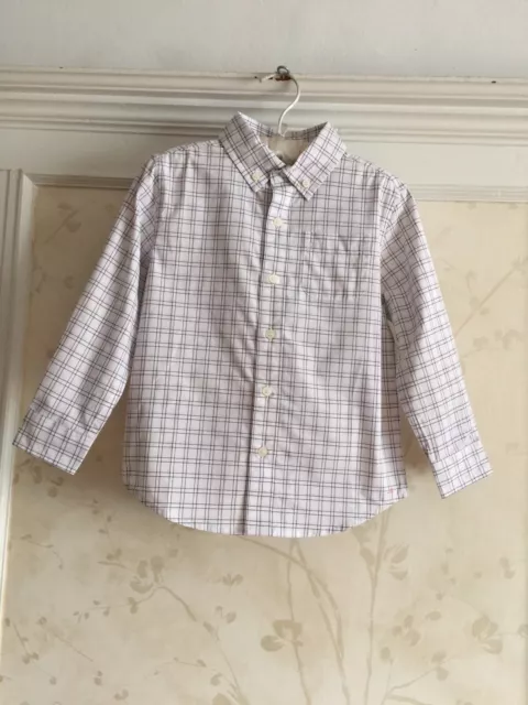 NWT Janie And Jack Boys Plaid Cotton Shirt Top 4 4T