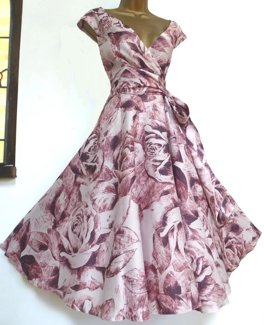 PHASE EIGHT 8  Stunning Edita Rose Pink Fit & Flare Cocktail Dress  Uk 14  79.99 - PicClick UK