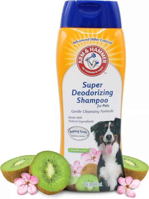 Arm & Hammer Super Deodorizing Shampoo For Dogs, Kiwi Blossom Scent,( 20 Fl Oz).