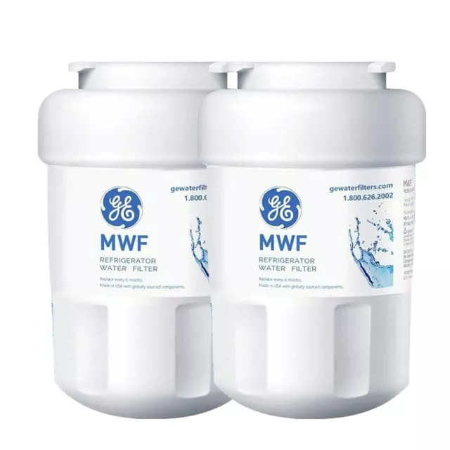 2 PACK GE MWF New GWF 46-9991 MWFP Smartwater Fridge Water Filter Replacement