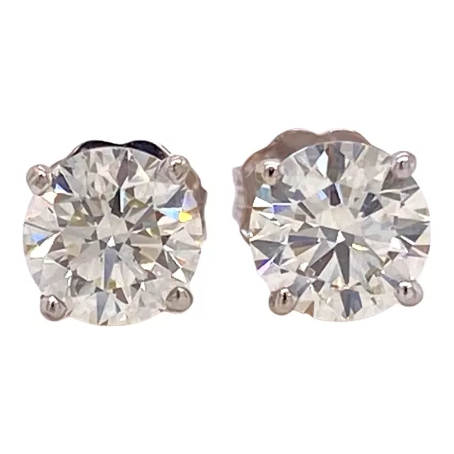 Round Brilliant Diamond 1.50 TCW Stud Earrings in 14kt White Gold