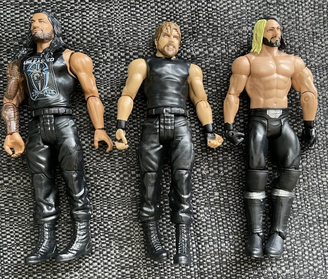 3 SHIELD WWE Mattel wrestling figures [Roman Reigns Seth Rollins Dean