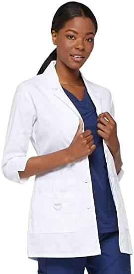 Dickies EDS Professional Women Scrubs Lab Coats 30" 82402, White, X-Small