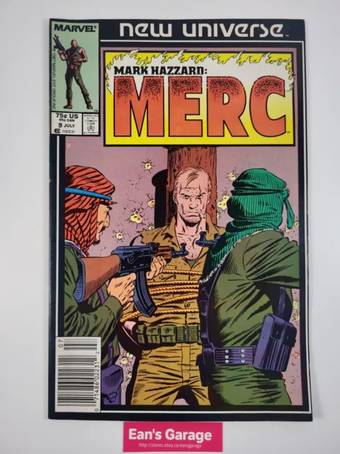 Mark Hazzard: MERC #9 Marvel comics July 1987 Newsstand edition - VF / NM