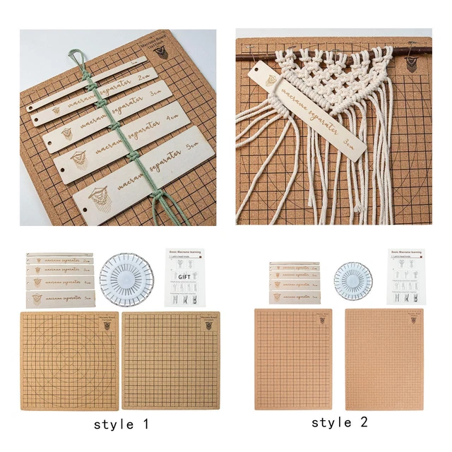 Tragbares Makramee-Brett, Flechtplatte, praktisches Lineal, DIY  handgefertigtes