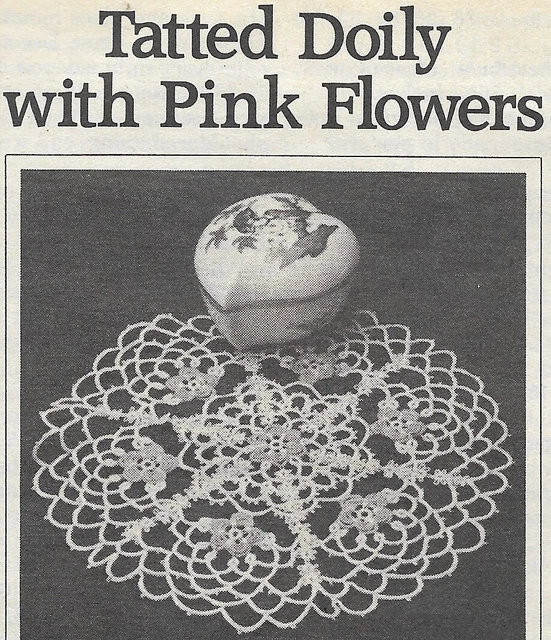 INSTRUCCIONES DE PATRÓN DE TATUAJE DE DOILY FLORES ROSADAS de colección
