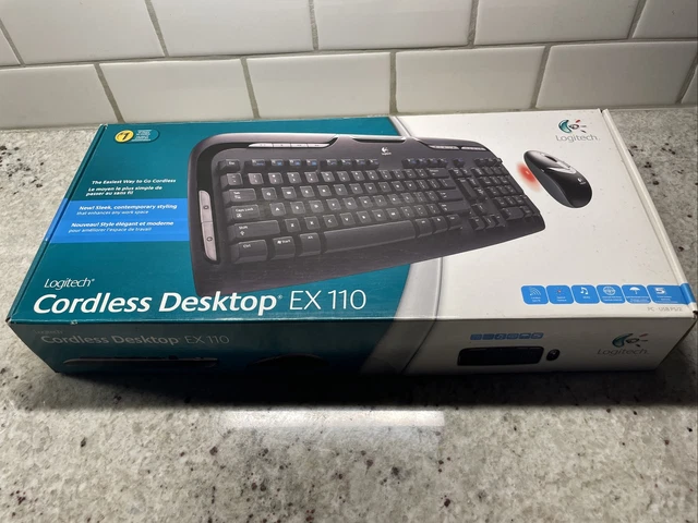 CLAVIER SANS FIL et souris de bureau sans fil LOGITECH EX110 CLAVIER et ...
