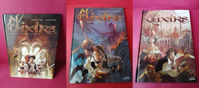 Elixirs Tome 1 à 3 en serie complete - bd soleil - 2 bd EO - varanda arleston vf