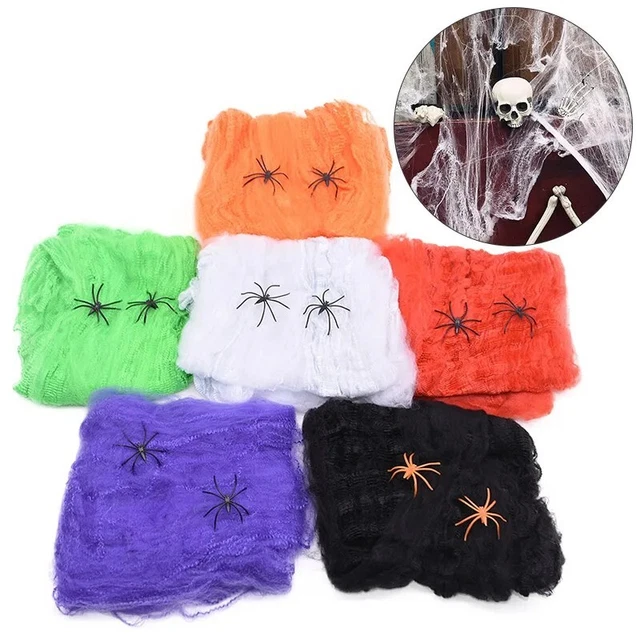 Spider Web Webbing 8 Spiders Cobweb Cob Webs Home Decoration +2 Spider