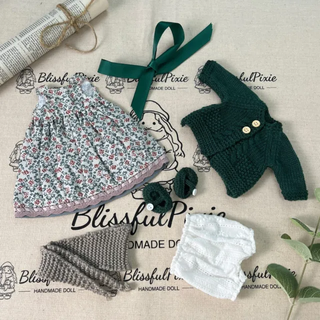 BlissfulPixie Waldorf Doll Clothes Set Outfit Accessories Handmade 12" Rag Dolls