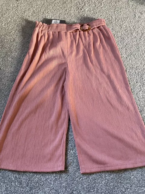 Primark Girls Pink Cropped Trousers Age 6-7 Years Brand New With Tags