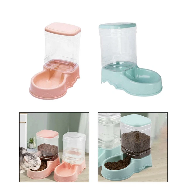2Pcs 3.5L Automatischer Haustierfutter Getränkespender Hunde Katze Auto Feeder