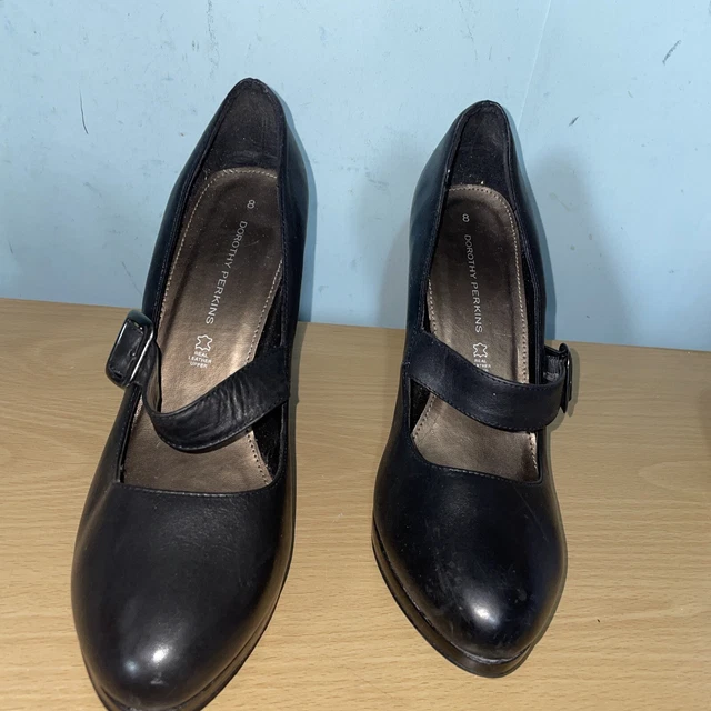 LADIES USED BLACK Mary Jane Style Shoes UK Size 8 £12.00 PicClick UK