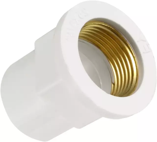 PVC Hose Adapter, (3/4PT), Female Thread Brass Pipe Fittings Furniture Connector