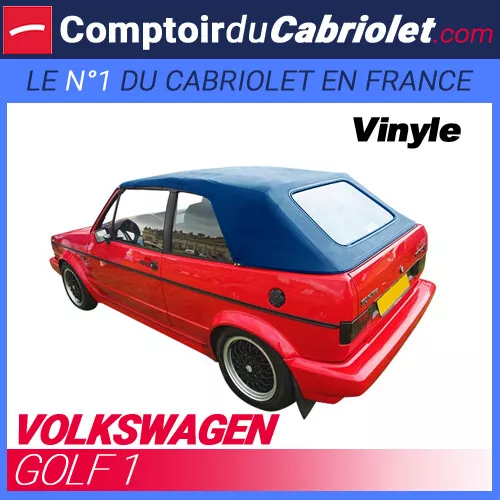 Capote Volkswagen Golf 1 cabriolet - Toile vinyle grain d'origine bleu