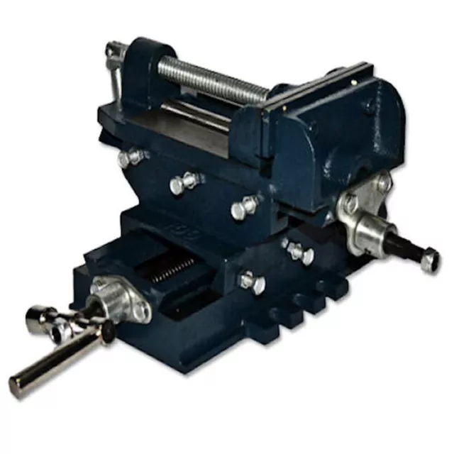 Morsa A Croce Per Trapano A Colonna - Ganasce 100mm In Acciaio - Foto 8