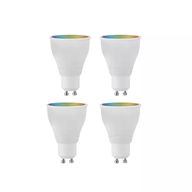 4x Smart Home RGB LED-Birne GU10 Lampe 250lm Licht Leuchtmittel Zigbee App  A16