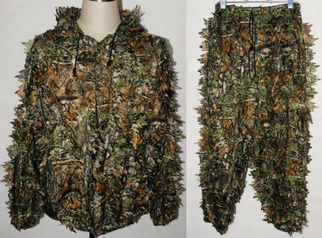 Realtree Camo Hunting Leaf Net Ghillie Suit Jacket And Trousers - MH010