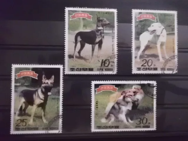 Briefmarken, Hunde, Korea, Mi. 2991-2995, gestempelt