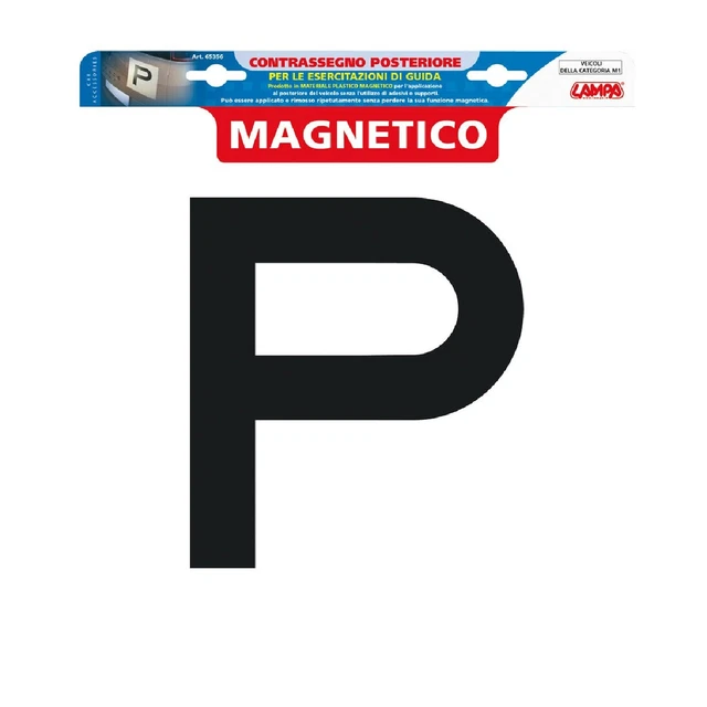 Lampa Contrassegno per esercitazioni guida, magnetico - Posteriore