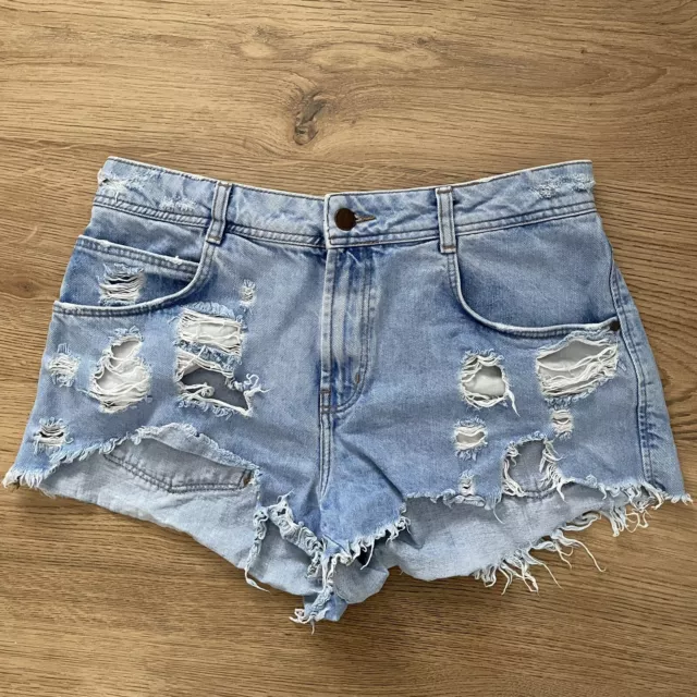 Zara trafaluc denim best sale shorts