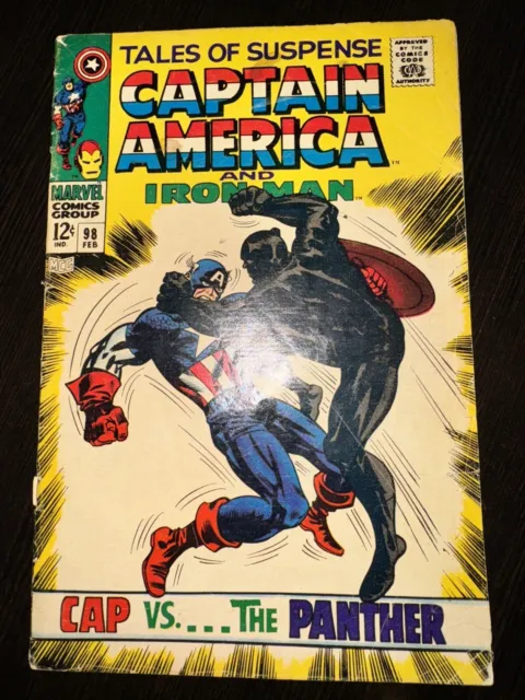 Tales of Suspense #98 1968 Marvel Comics Iron Man, Black Panther, Cap America