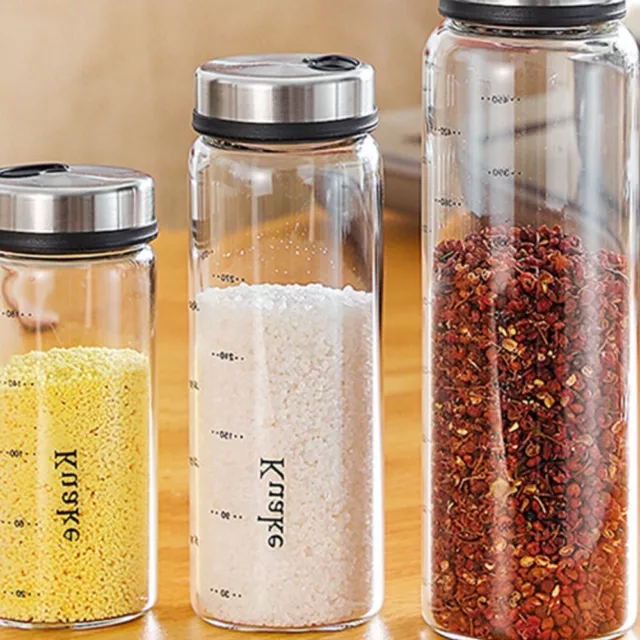 Seal Jar Pepper Spice Shaker Glass Seasoning Can Salt Sesame Storage Tank