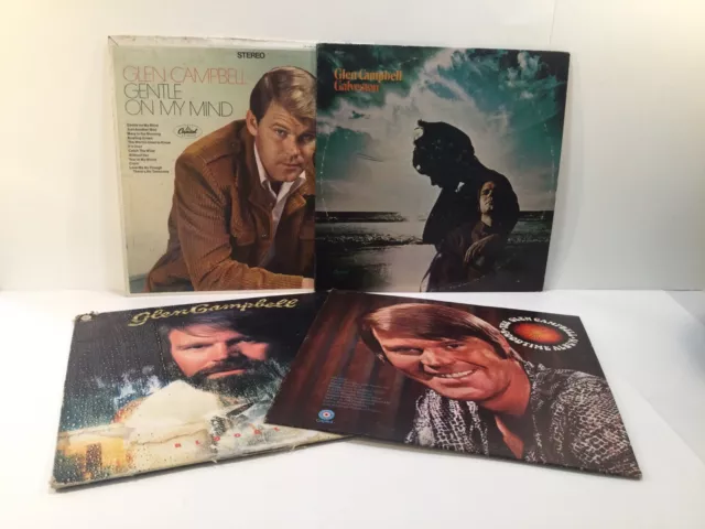 GLEN CAMPBELL 4 Vinyl LP: Gentle On My Mind, Galveston, Bloodline, Goodtime