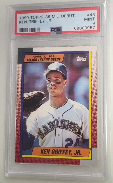 KEN GRIFFEY JR 1990 Topps '89 ML Debut #46 HOF 2nd Year PSA 9