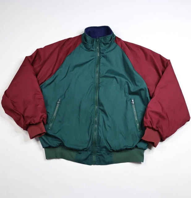 Vtg 80s Delaware Park Horse Race Track Distressed Jacket L USA Grunge 90s Biker