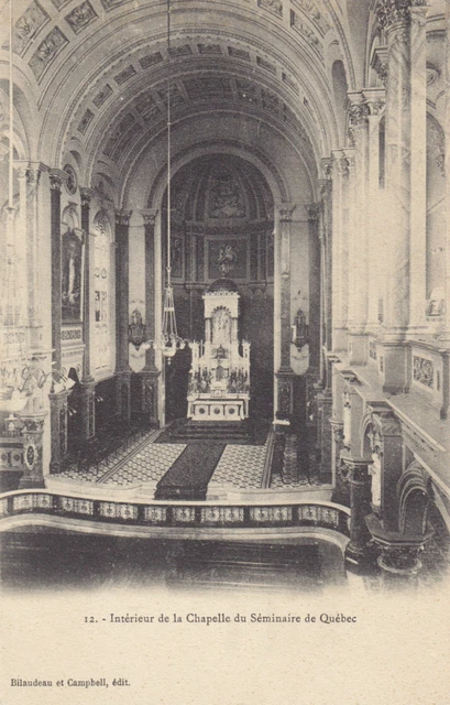 Chapelle Séminaire de QUEBEC QC Canada 1907-14 Carte Postale Bilaudeau Campbell