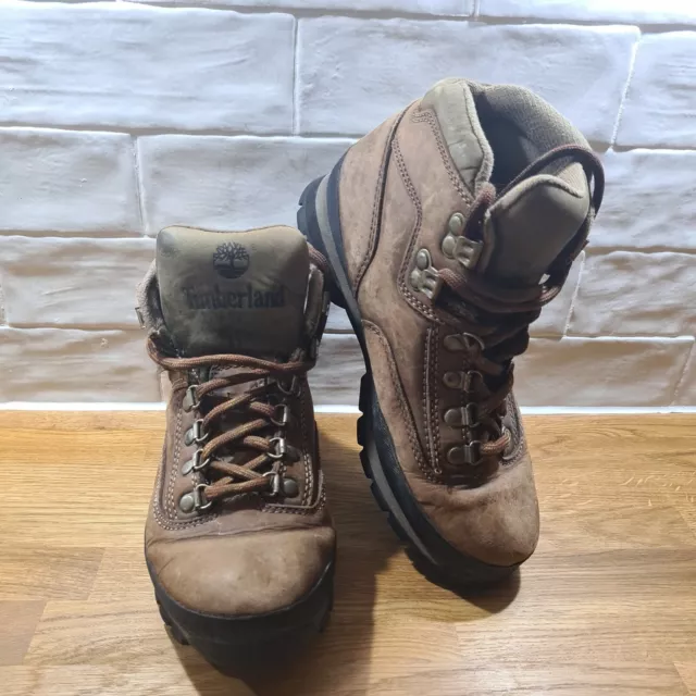 TIMBERLAND VINTAGE BROWN Leather Ankle Boots euro Hiker 95310 Size