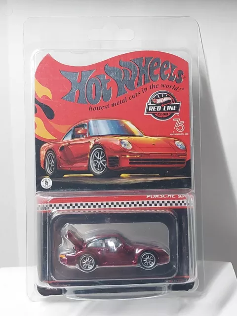 hot wheels 1/64 🇫🇷 RLC Porsche 959, Rouge , édition 2023,red Line Club,sticker