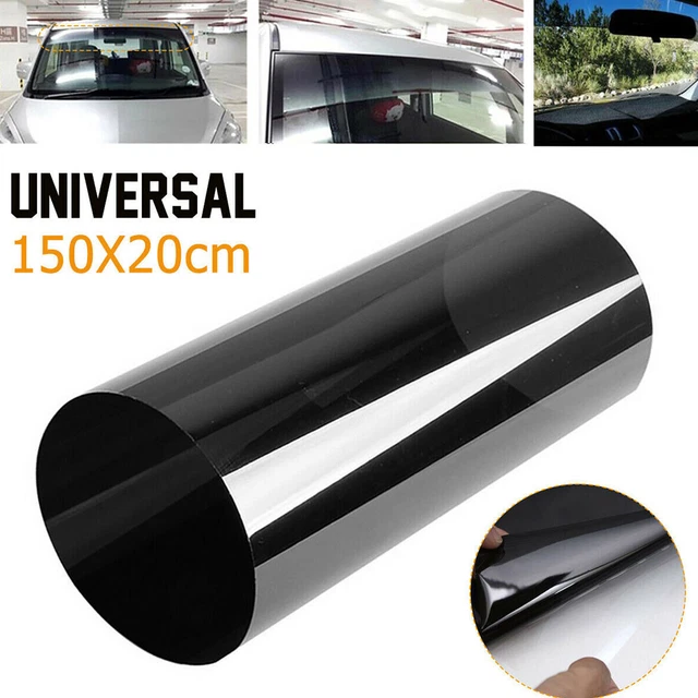 "Visiera a strisce solari premium decalcomania vinile stendardo parabrezza pellicola PVC fusa nero 60""x8"