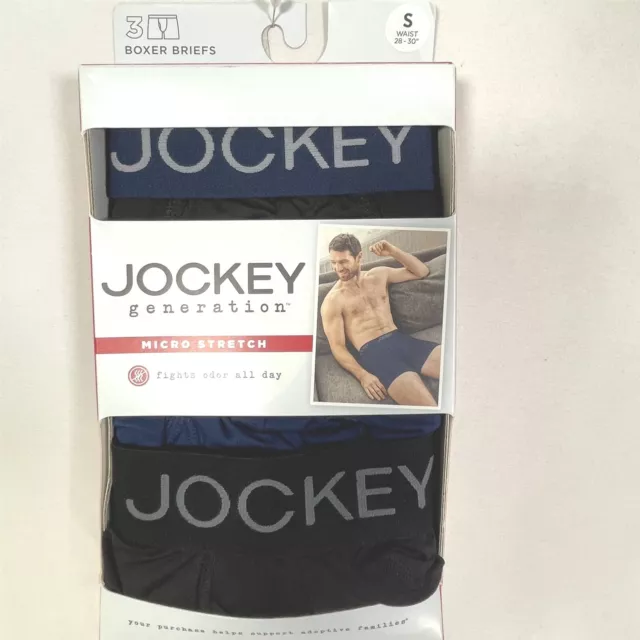 JOCKEY GENERATION 3PK Boxer Briefs Men Small Micro Stretch Odor Control  $15.99 - PicClick