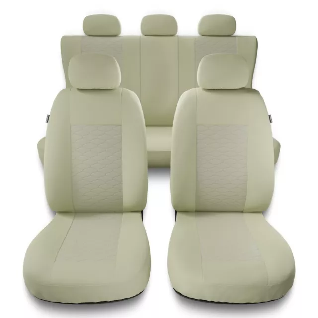 Fundas de asientos compatibles con Seat Leon (I, II, III) - Beige - MD-9