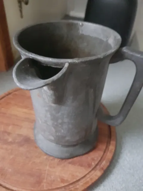 1L Antique Pewter George Farmiloe & Sons Pint Measure Tankard