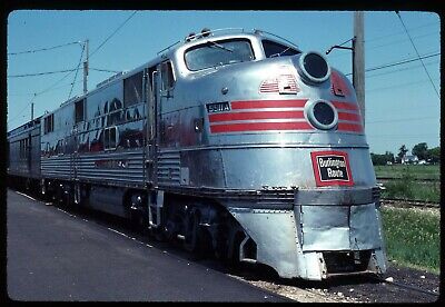 Original Rail Slide - CBQ Chicago Burlington & Quincy 9911A IRM Union IL 6-1992