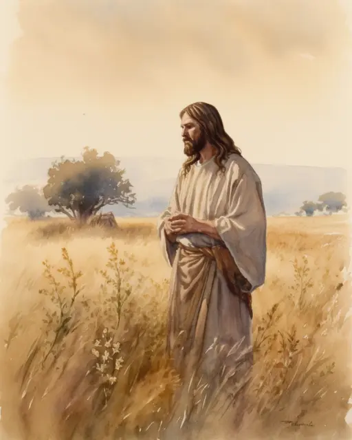 Lord is my Shepherd | follower of jesus | Catholic Art | Jesus Watercolor 8 x 10 2