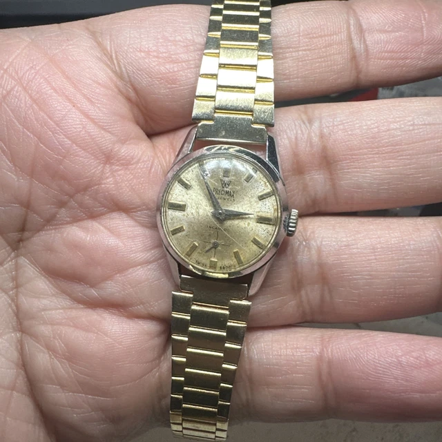 Working Vintage DELBANA 17 Jewels Swiss Made Ladies Watch Manual Wind 24mm‎ 5.5\