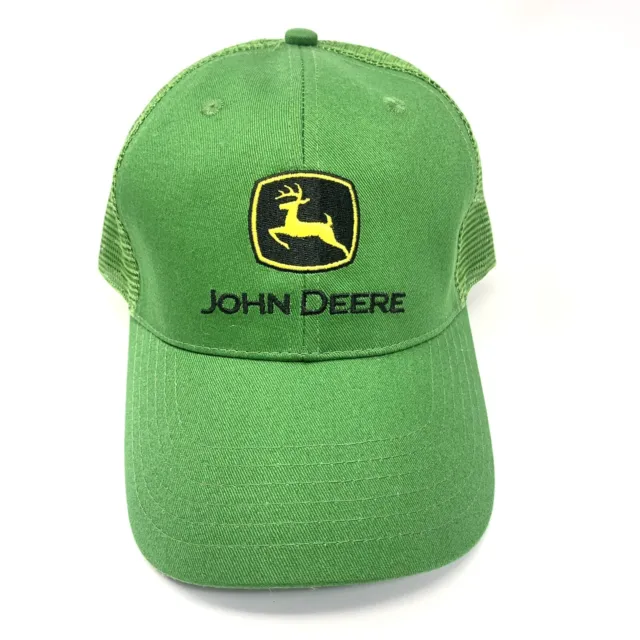 John Deere Mesh Trucker Hat Lined Spider Webb Logo Cap Snapback New Original