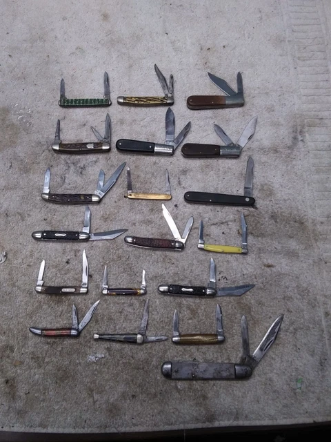 Vintage Pocket Knife Lot x19 USA Camillus, Schrade, Barlow And More