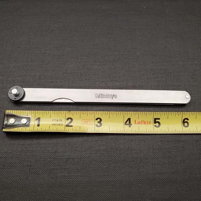 MITUTOYO FEELER GAUGE Set Inch, 8 Feeler Blades, 0.0015 in to 0.015 in